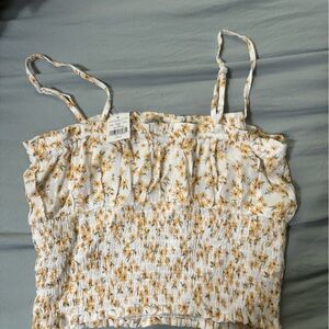 American Eagle cropped sunflower top